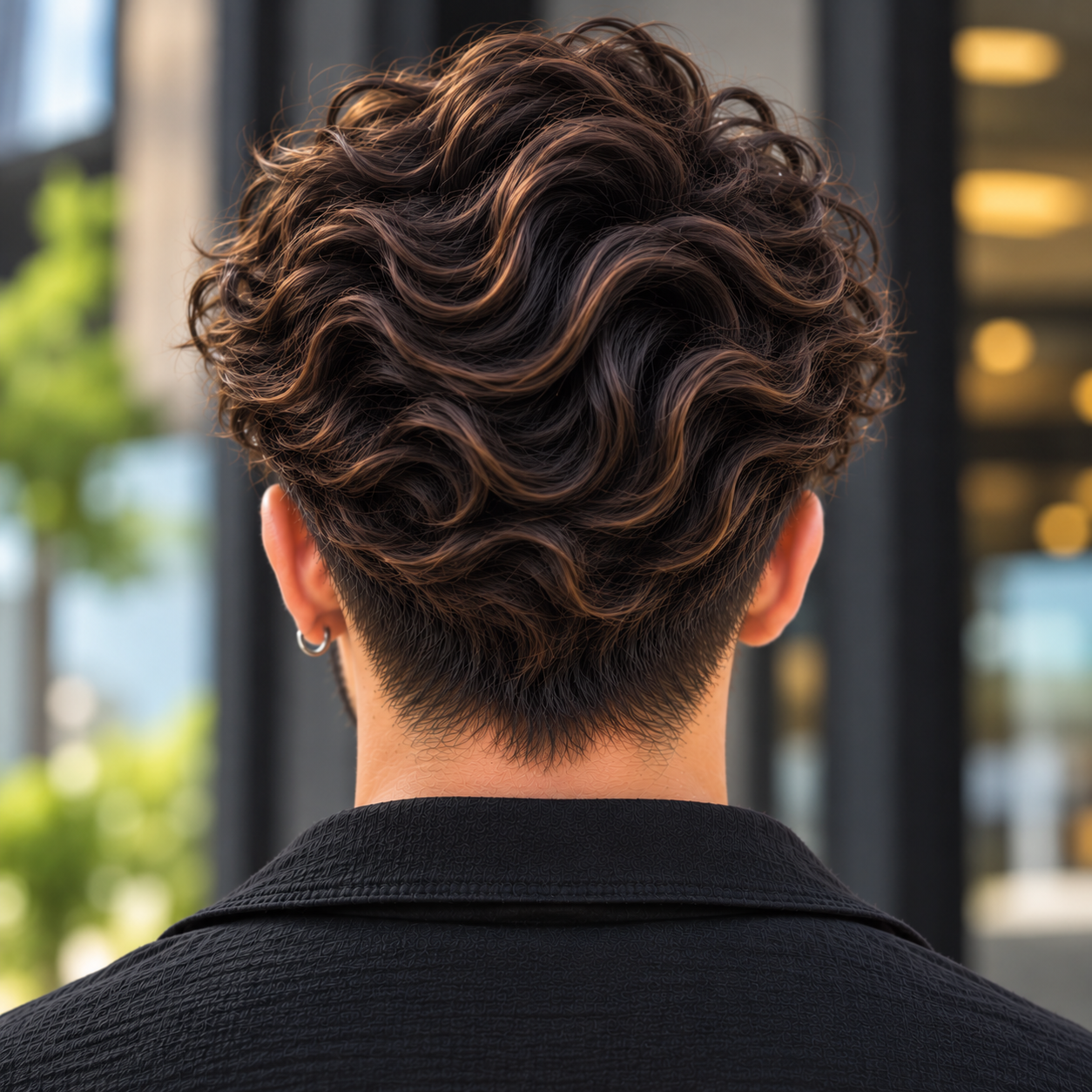 Deep Waves hairstyle, back view